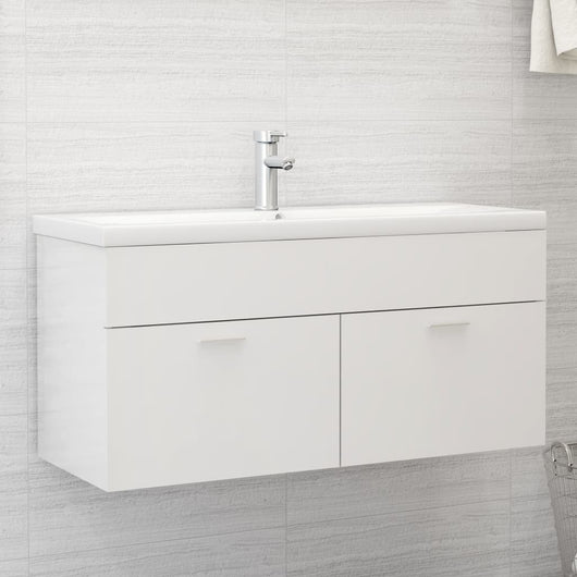 Mobile Sottolavabo Bianco Lucido 100x38,5x46 cm in Truciolato cod mxl 13003