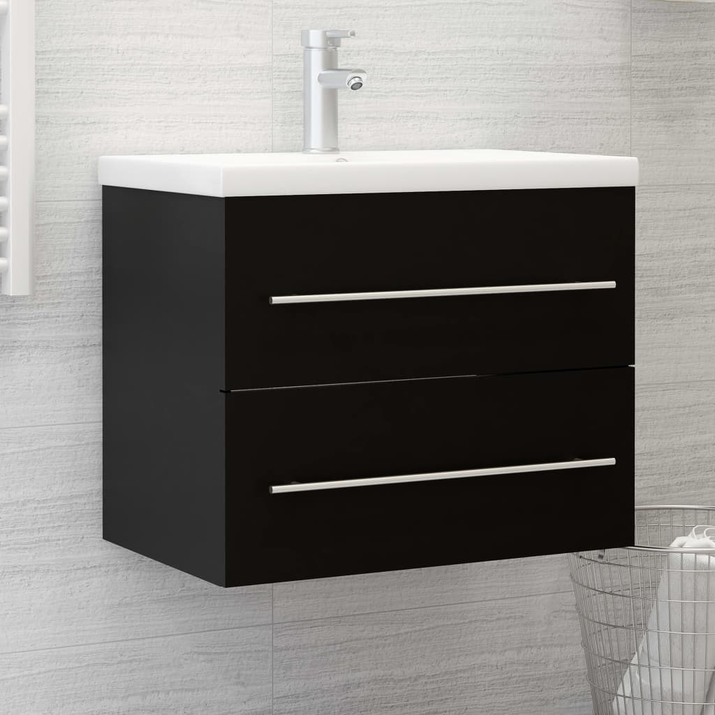 Mobile Lavabo Nero 60x38,5x48 cm in Legno Multistratocod mxl 133482