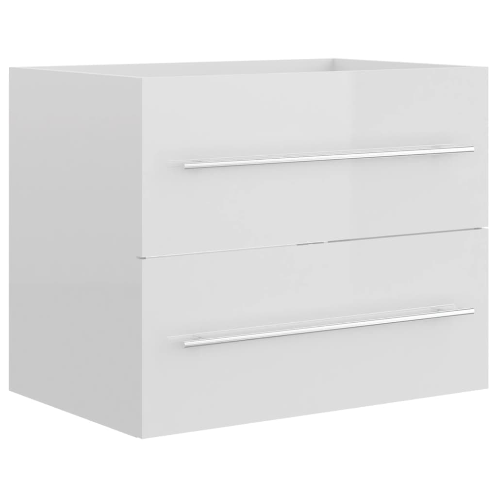 Mobile Sottolavabo Bianco Lucido 60x38,5x48 cm in Truciolato cod 12373