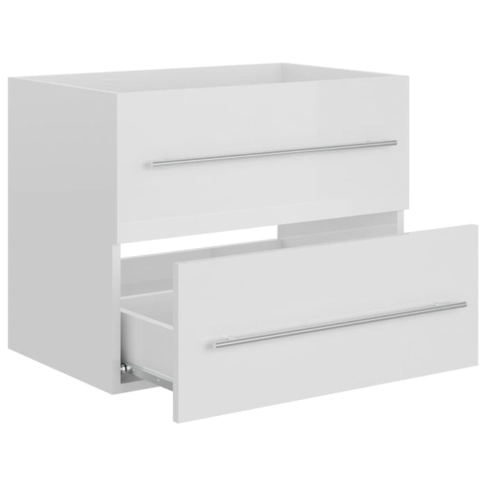 Mobile Sottolavabo Bianco Lucido 60x38,5x48 cm in Truciolato cod 12373