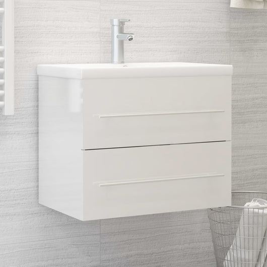 Mobile Sottolavabo Bianco Lucido 60x38,5x48 cm in Truciolato cod 12373