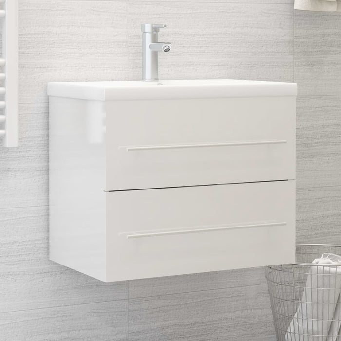 Mobile Sottolavabo Bianco Lucido 60x38,5x48 cm in Truciolato cod 12373