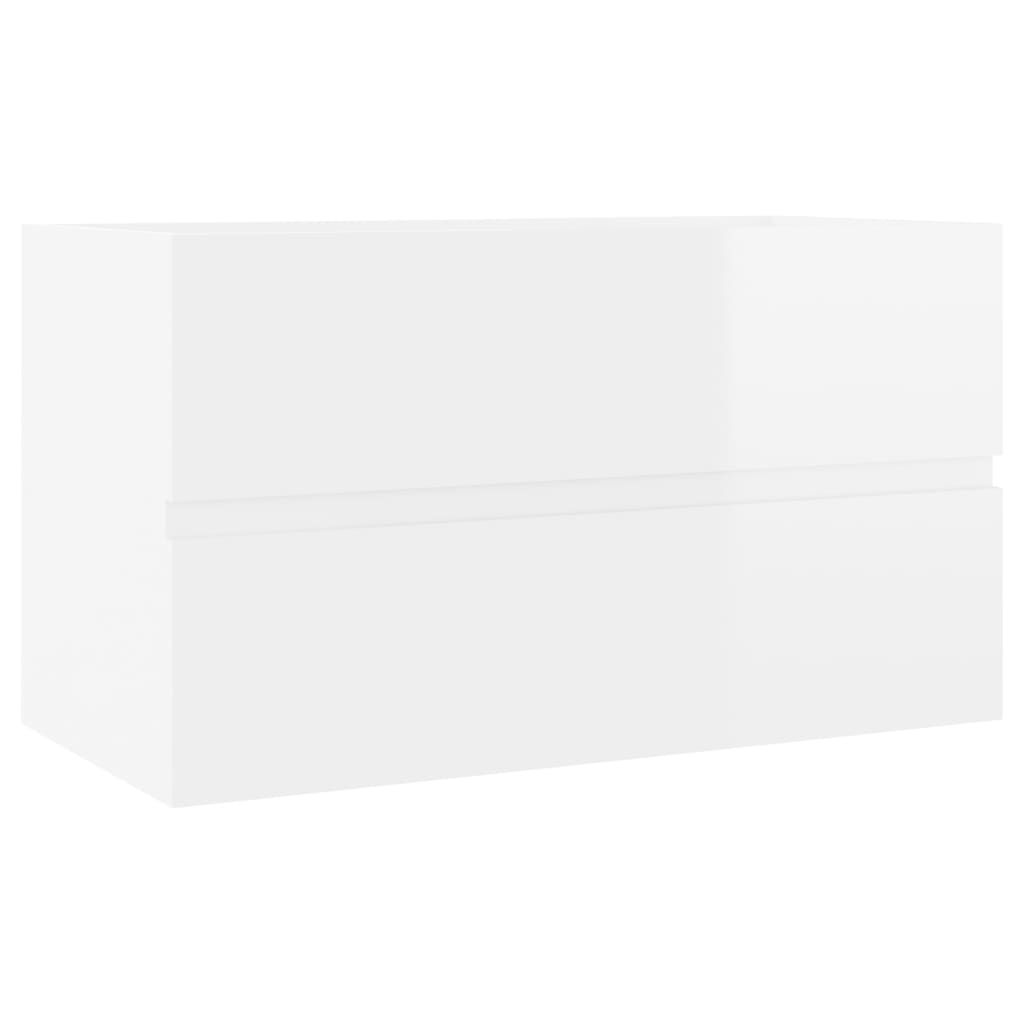 Mobile Sottolavabo Bianco Lucido 80x38,5x45 cm in Truciolato cod mxl 15412