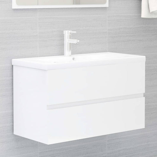 Mobile Sottolavabo Bianco Lucido 80x38,5x45 cm in Truciolato cod mxl 15412