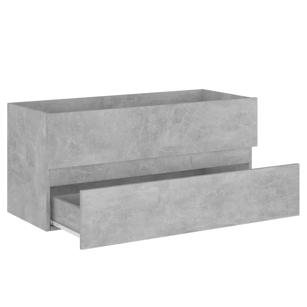 Mobile Sottolavabo Grigio Cemento 100x38,5x45 cm in Truciolato cod mxl 20971