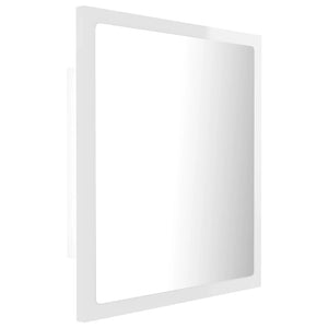 Specchio da Bagno LED Bianco Lucido 40x8,5x37 cm in Truciolato cod mxl 65418