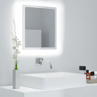 Specchio da Bagno LED Bianco Lucido 40x8,5x37 cm in Truciolato cod mxl 65418