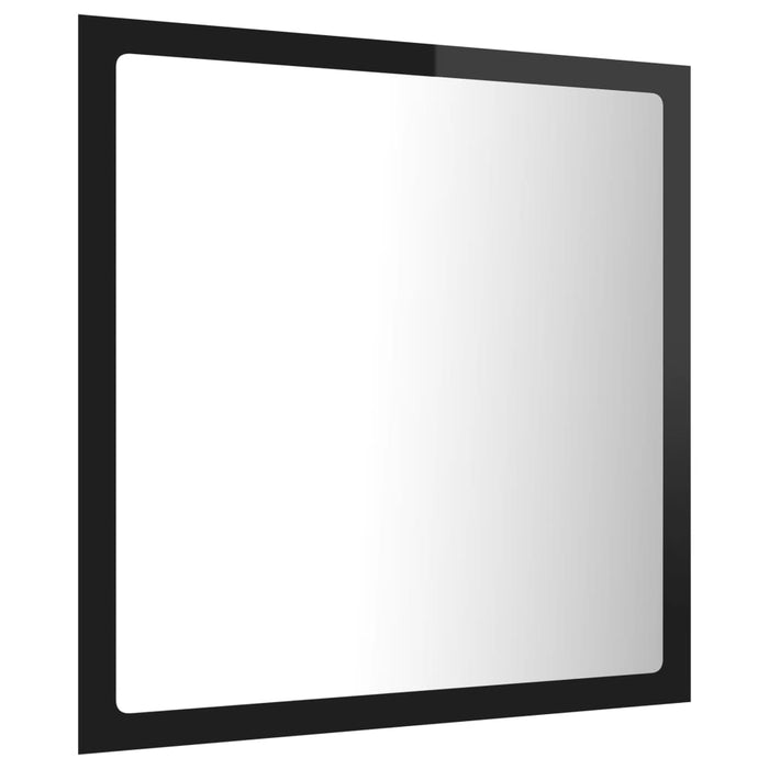 Specchio da Bagno LED Nero Lucido 40x8,5x37 cm in Truciolato cod mxl 60543