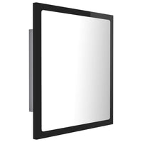 Specchio da Bagno LED Nero Lucido 40x8,5x37 cm in Truciolato cod mxl 60543