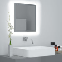 Specchio da Bagno LED Grigio Lucido 40x8,5x37 cm in Truciolato cod mxl 69597