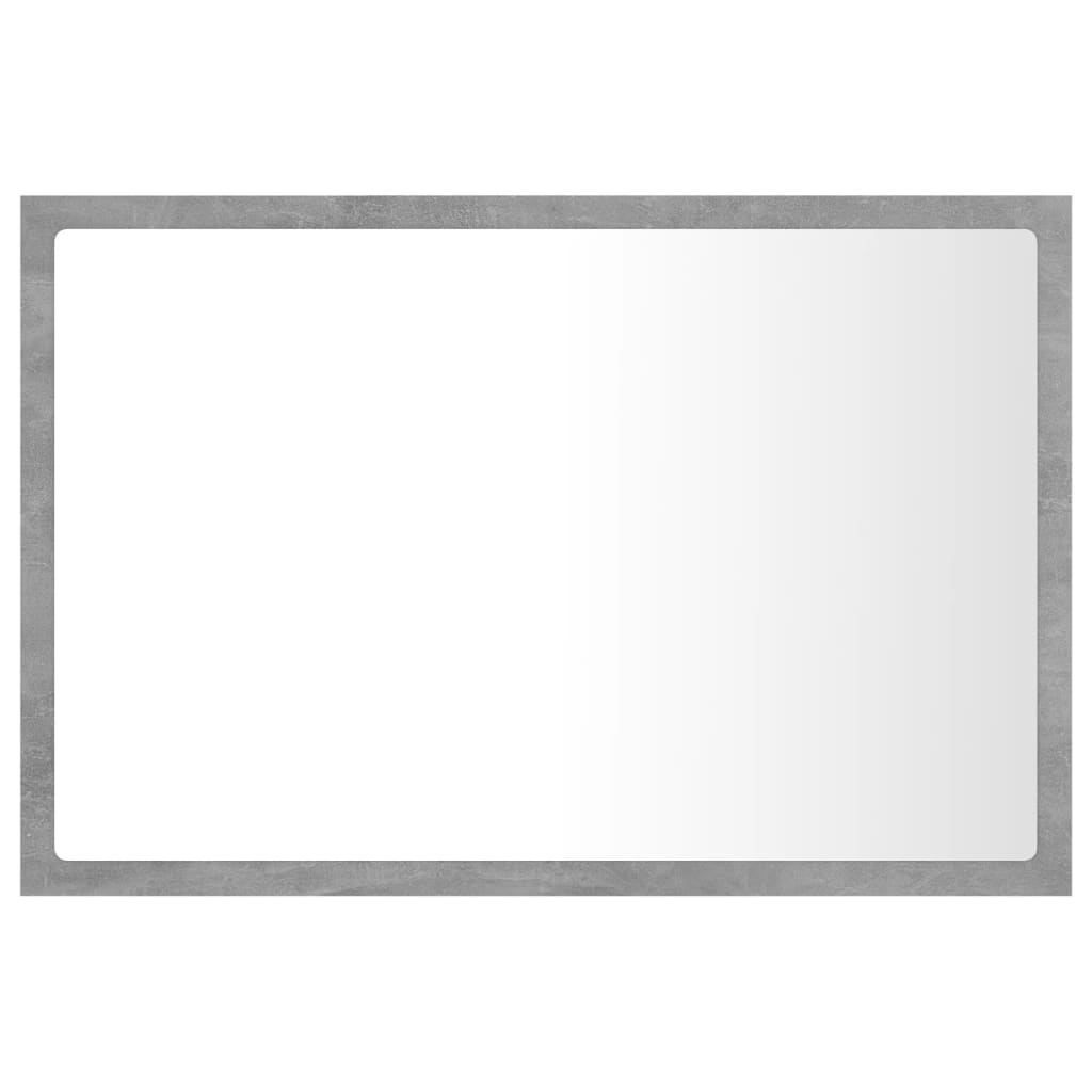 Specchio da Bagno a LED Grigio 60x8,5x37 cm in Acrilicocod mxl 120903