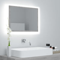 Specchio da Bagno a LED Grigio 60x8,5x37 cm in Acrilicocod mxl 120903