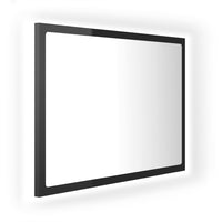 Specchio da Bagno Nero Lucido 60x8,5x37 cm in Truciolato cod mxl 66636