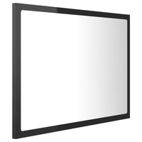 Specchio da Bagno Nero Lucido 60x8,5x37 cm in Truciolato cod mxl 66636