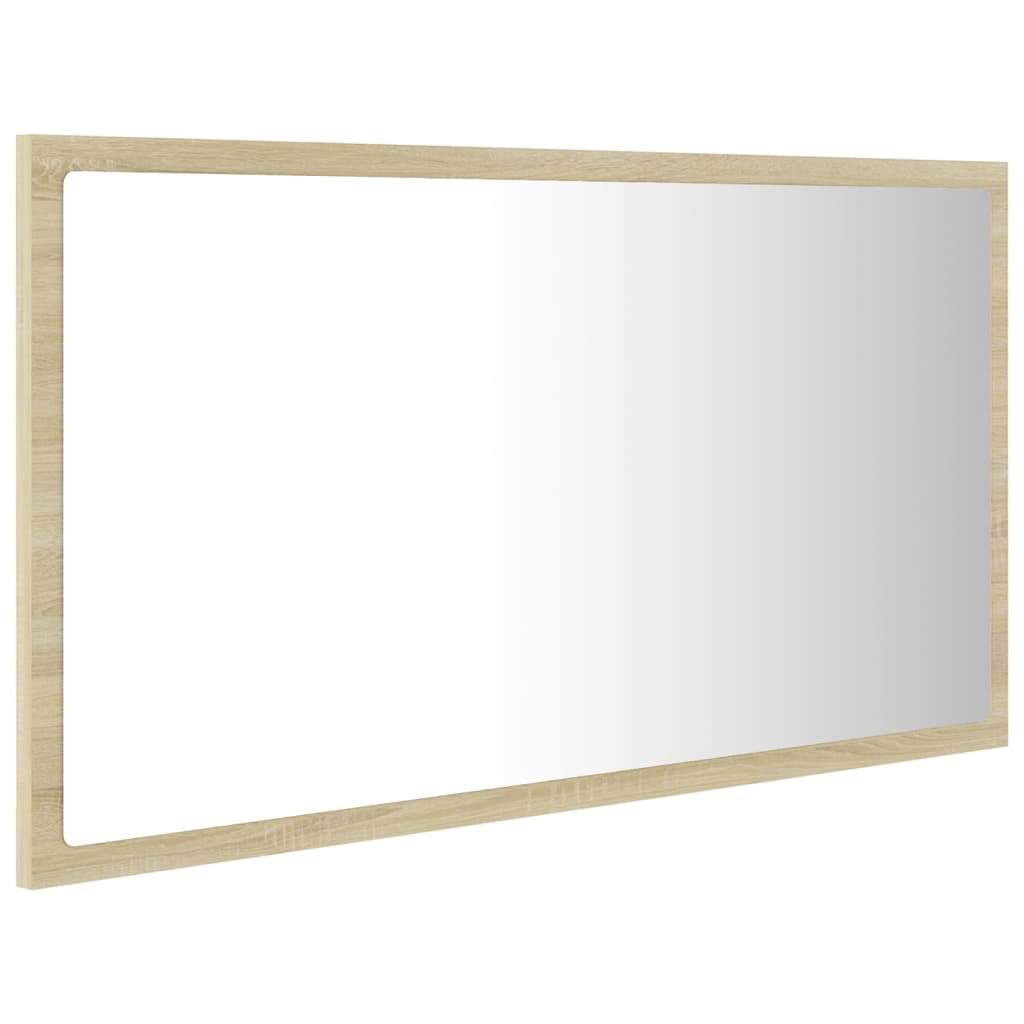 Specchio da Bagno LED Rovere Sonoma 80x8,5x37 cm in Truciolato cod mxl 72414