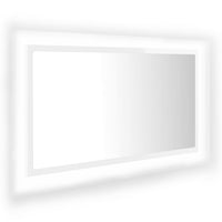 Specchio da Bagno con LED Bianco Lucido 80x8,5x37 cm Truciolato cod mxl 72969