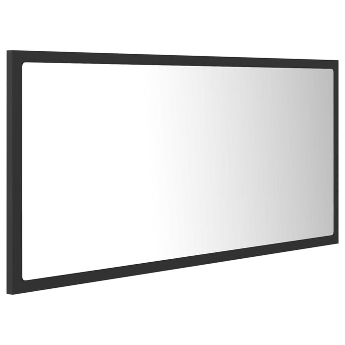 Specchio da Bagno LED Grigio 90x8,5x37 cm in Truciolato cod mxl 61978