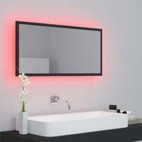 Specchio da Bagno LED Grigio 90x8,5x37 cm in Truciolato cod mxl 61978