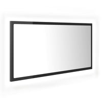 Specchio da Bagno LED Grigio Lucido 90x8,5x37 cm in Truciolato cod mxl 77584