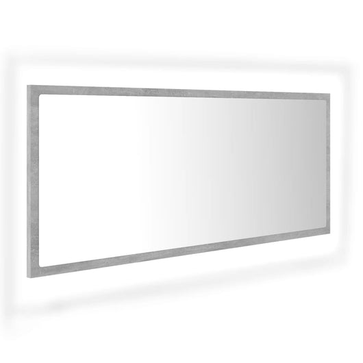 Specchio da Bagno a LED Grigio 100x8,5x37 cm in Acrilicocod mxl 106130