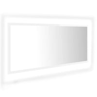 Specchio da Bagno LED Bianco Lucido 100x8,5x37 cm in Acrilicocod mxl 82225