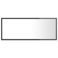 Specchio da Bagno LED Grigio Lucido 100x8,5x37 cm in Acrilico 804947