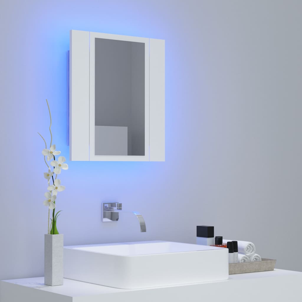 Specchio da Bagno con LED Bianco 40x12x45 cm in Acrilico 804948