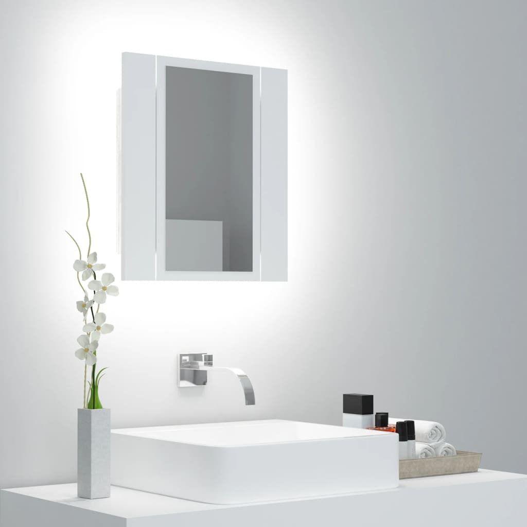 Specchio da Bagno con LED Bianco 40x12x45 cm in Acrilico 804948