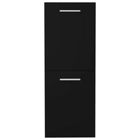 Armadio da Bagno Nero 30x30x80 cm in Truciolato cod mxl 14097