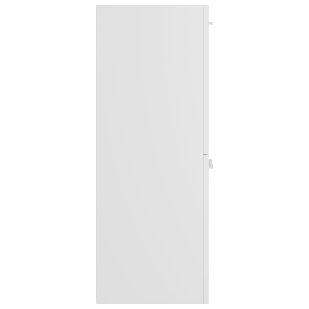 Armadio da Bagno Bianco Lucido 60x33x80 cm in Truciolato cod mxl 12936