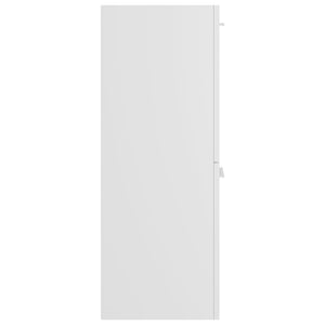 Armadio da Bagno Bianco Lucido 60x33x80 cm in Truciolato cod mxl 12936