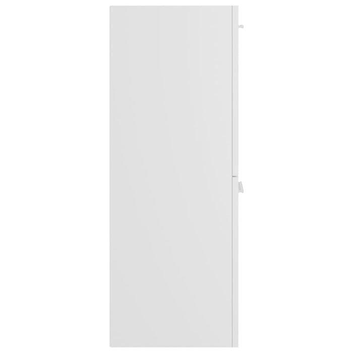 Armadio da Bagno Bianco Lucido 60x33x80 cm in Truciolato cod mxl 12936