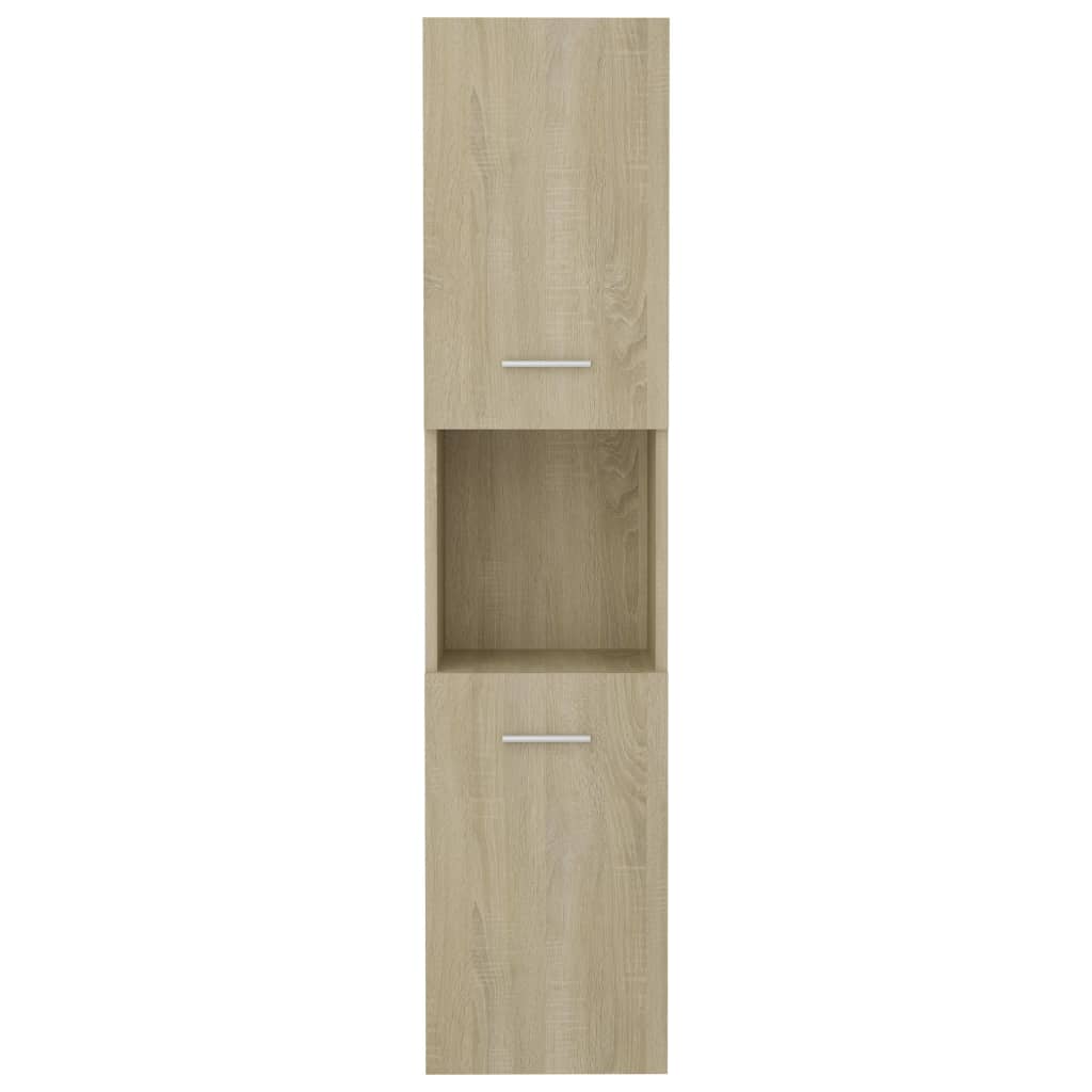 Armadio da Bagno Rovere Sonoma 30x30x130 cm in Truciolato cod mxl 76097