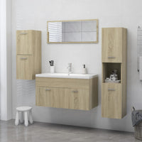 Armadio da Bagno Rovere Sonoma 30x30x130 cm in Truciolato cod mxl 76097