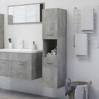 Armadio da Bagno Grigio Cemento 30x30x130 cm in Truciolato cod mxl 63170