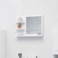 Specchio da Bagno Bianco 60x10,5x45 cm in Legno Multistratocod mxl 82219