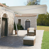 Set Pali per Tenda da Sole Bianco 450x245 cm Ferro cod mxl 133491