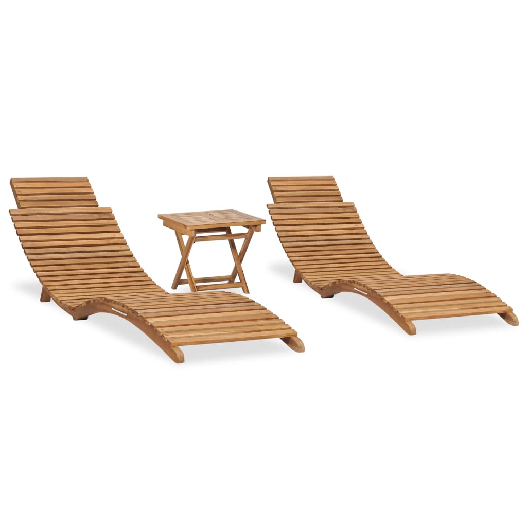 Set Salotto da Giardino 3 pz Pieghevole in Massello di Teak cod mxl 8638