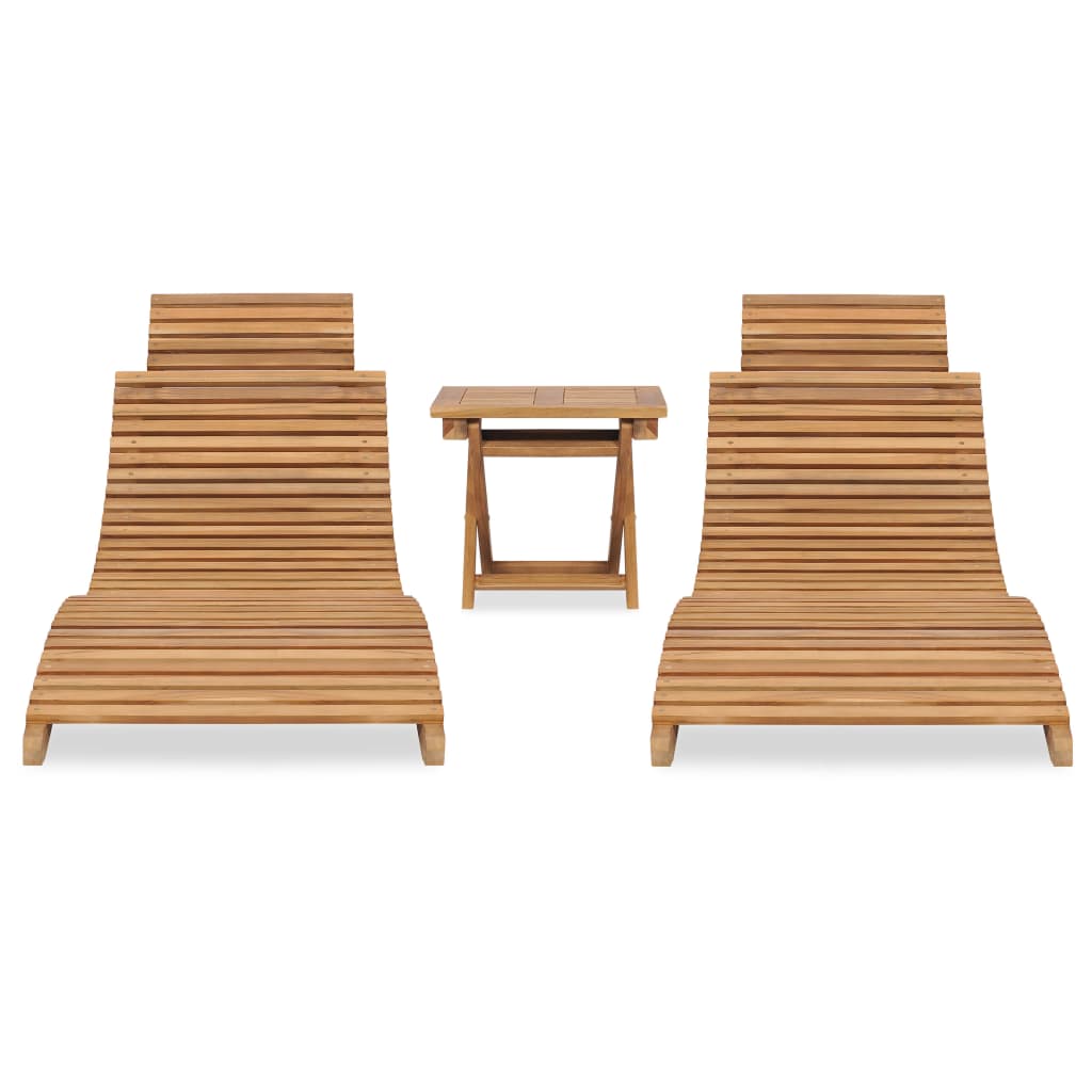 Set Salotto da Giardino 3 pz Pieghevole in Massello di Teak cod mxl 8638