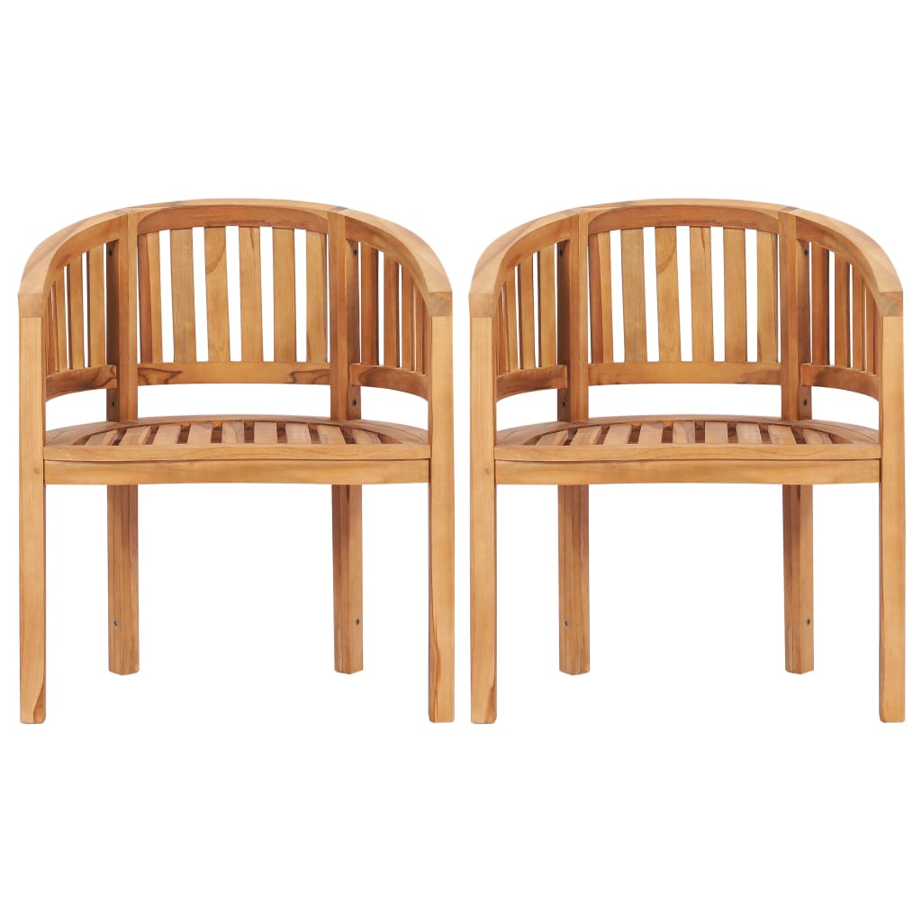 Set Salotto da Giardino 4 pz Design Curvo in Massello di Teak 3059962