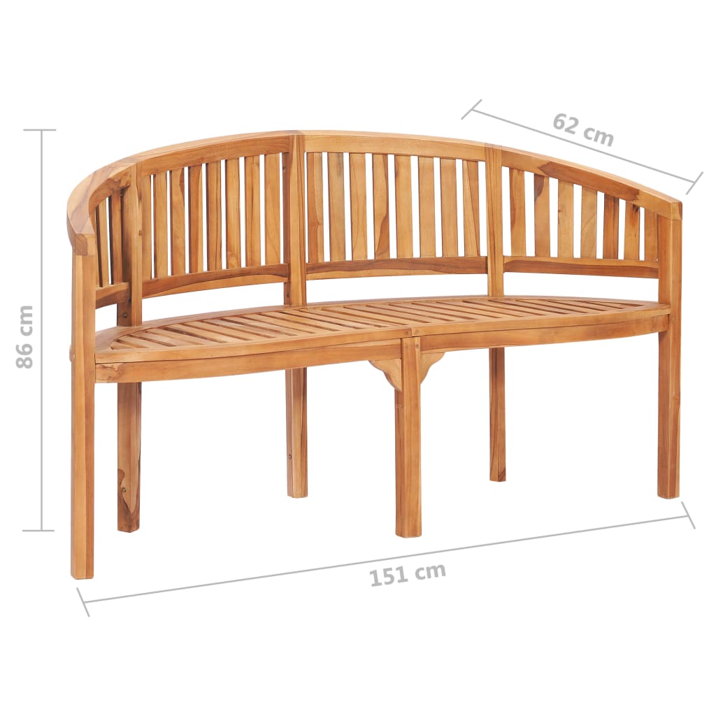 Set Salotto da Giardino 3 pz Design Curvo in Massello di Teak 3059967