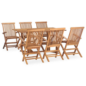 Set da Pranzo da Giardino 7 pz Pieghevole in Massello di Teak 3059973