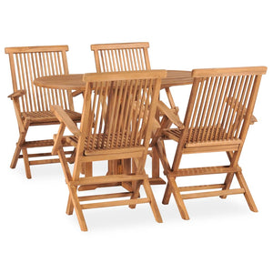 Set da Pranzo da Giardino 5 pz Pieghevole in Massello di Teak 3059975