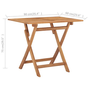 Set da Pranzo da Giardino 5 pz Pieghevole in Massello di Teak 3059976