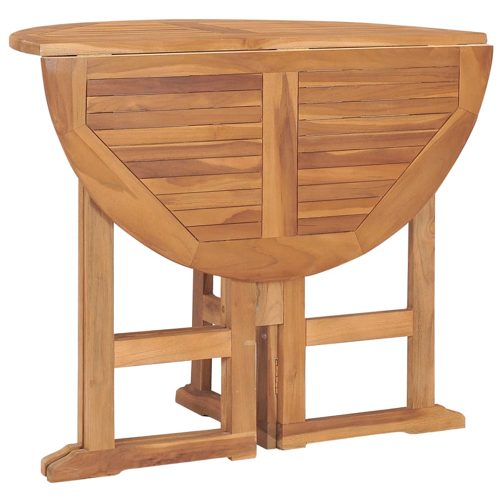 Set da Pranzo da Giardino 5 pz Pieghevole in Massello di Teak cod mxl 40823