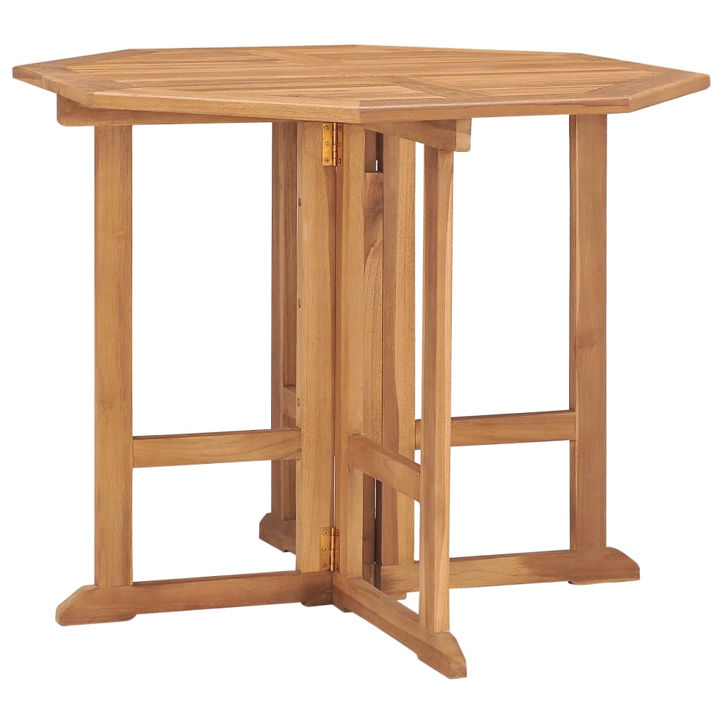 Set da Pranzo da Giardino 5 pz Pieghevole in Massello di Teak cod mxl 35434