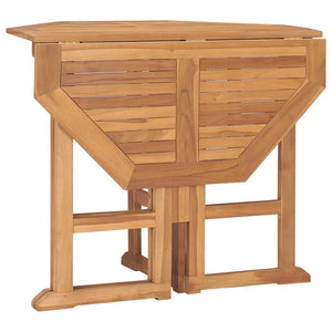 Set da Pranzo da Giardino 5 pz Pieghevole in Massello di Teak cod mxl 35434