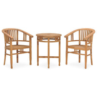 Set da Pranzo da Giardino 3 pz in Legno Massello di Teak cod mxl 30550