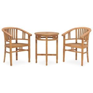 Set da Pranzo da Giardino 3 pz in Legno Massello di Teak cod mxl 30550