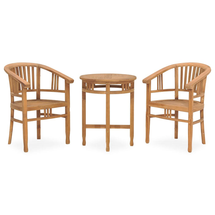 Set da Pranzo da Giardino 3 pz in Legno Massello di Teak cod mxl 30550